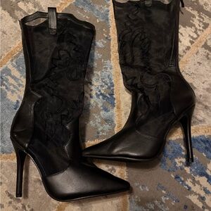Chic Black Heeled Boots